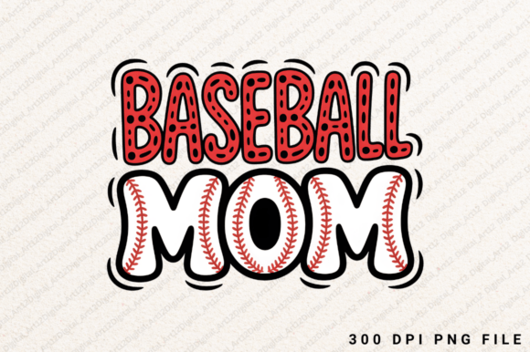 Baseball Mom PNG Design: A Versatile Graphic for T-Shirt and Content Creators