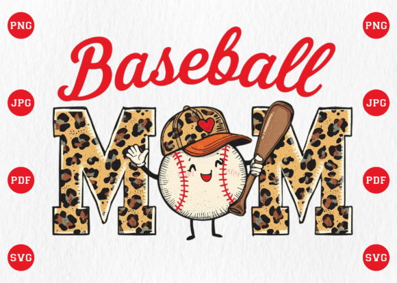 Baseball Mom Retro Grunge Graphics for T-Shirt Designs