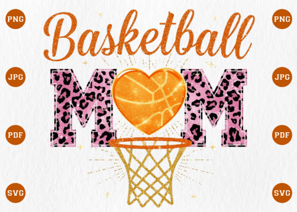 Basketball Mom Mother’s Day PNG T-Shirt: A Versatile Design Asset for Branding and Marketing