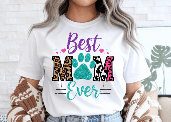 Best Dog Mom Ever Clipart PNG: A Versatile Graphic Design Asset for T-Shirt Designs