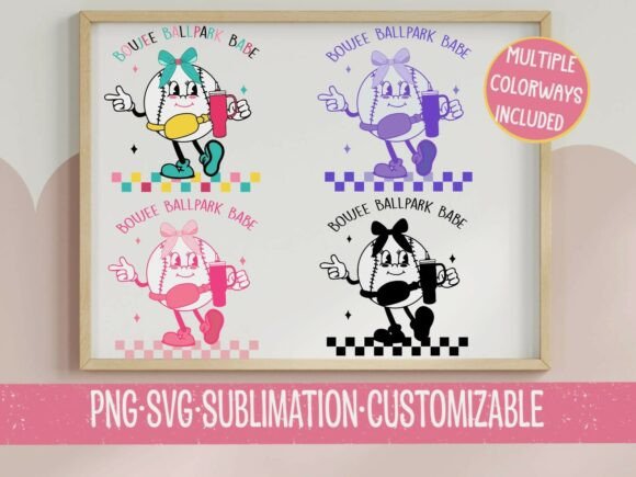 Boujee Ballpark Babe SVG: A Playful Graphic for T-Shirt Designs