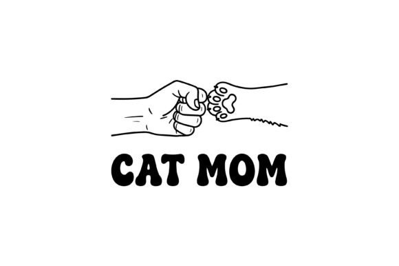 Cat Mom Hand Paw Bump: A Versatile Graphic for T-Shirt Designs and More
