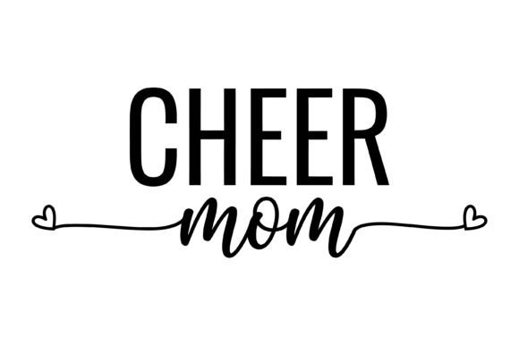 Cheer Mom Heart Line Design – A Versatile Graphic for T-Shirt and Merchandise Creators
