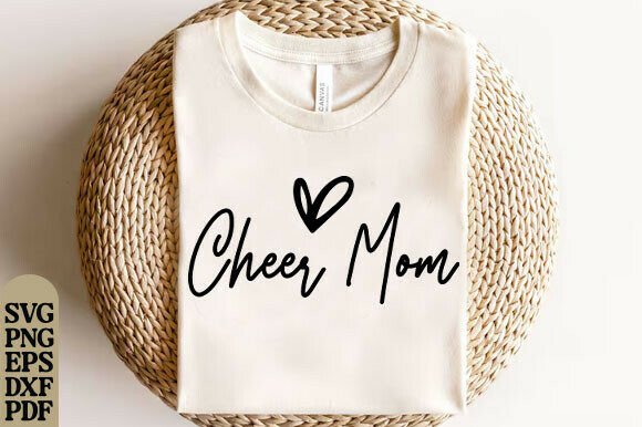 Cheerleader Mom Png, Orange Silver Black: A Bold Graphic Design Asset for T-Shirt Designs and Branding