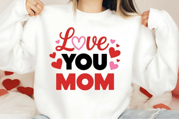 Love You Mom PNG: A Heartfelt Graphic for T-Shirt Designs and Branding