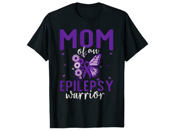 Mom Epilepsy Warrior Awareness T-Shirt