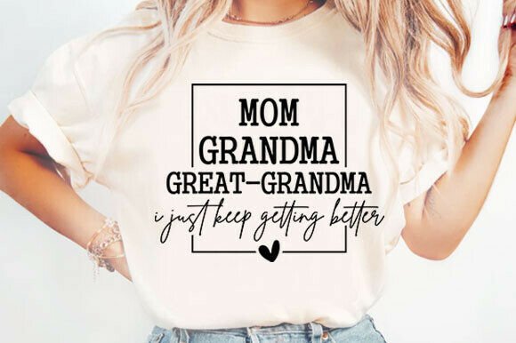 Mom Great Grandma Png: A Unique Graphic Design Asset for T-Shirt Designs