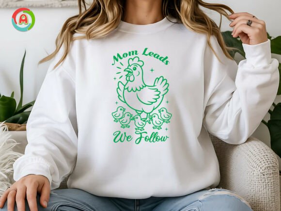 Mom Leads, We Follow: A Playful Graphic Design Asset for Branding and Content