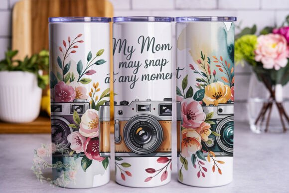 My Mom May Snap Camera Tumbler Wrap Graphics Review