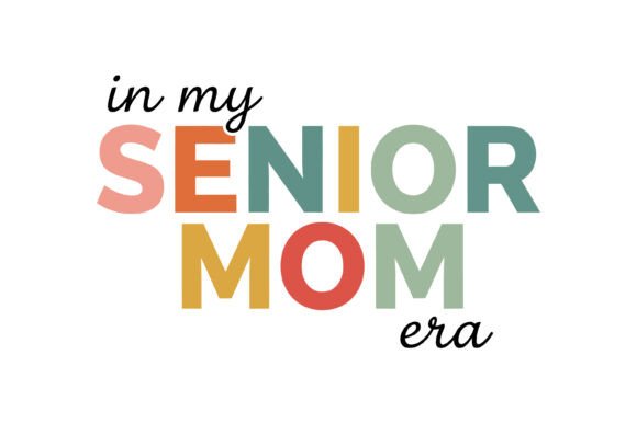 Retro Senior Mom Era Design: A Versatile Graphic for T-Shirt and Merchandise Creators