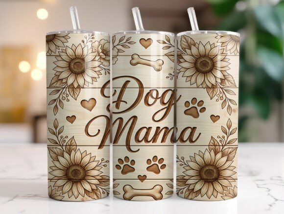 Rustic Dog Mom Sunflower Tumbler Wrap – A Practical Graphic Design Asset Review
