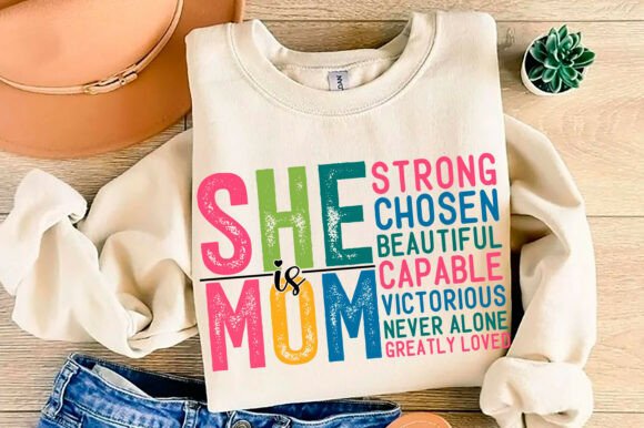 She is Mom Png, Retro Mom Png – A Timeless Graphic Design Asset for T-Shirt Creations
